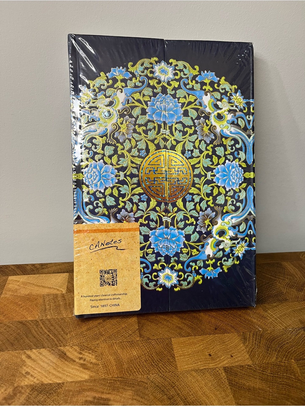 NEW Notebook with elegant blue Blue & Gold Floral Mandala cover.